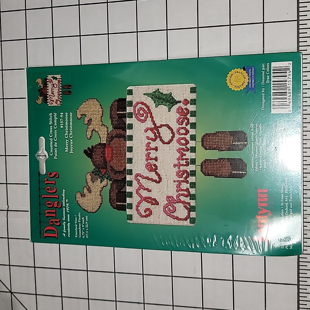 Janlynn Danglers Merry Christmoose 157-94 Counted Cross Stitch NIP‎